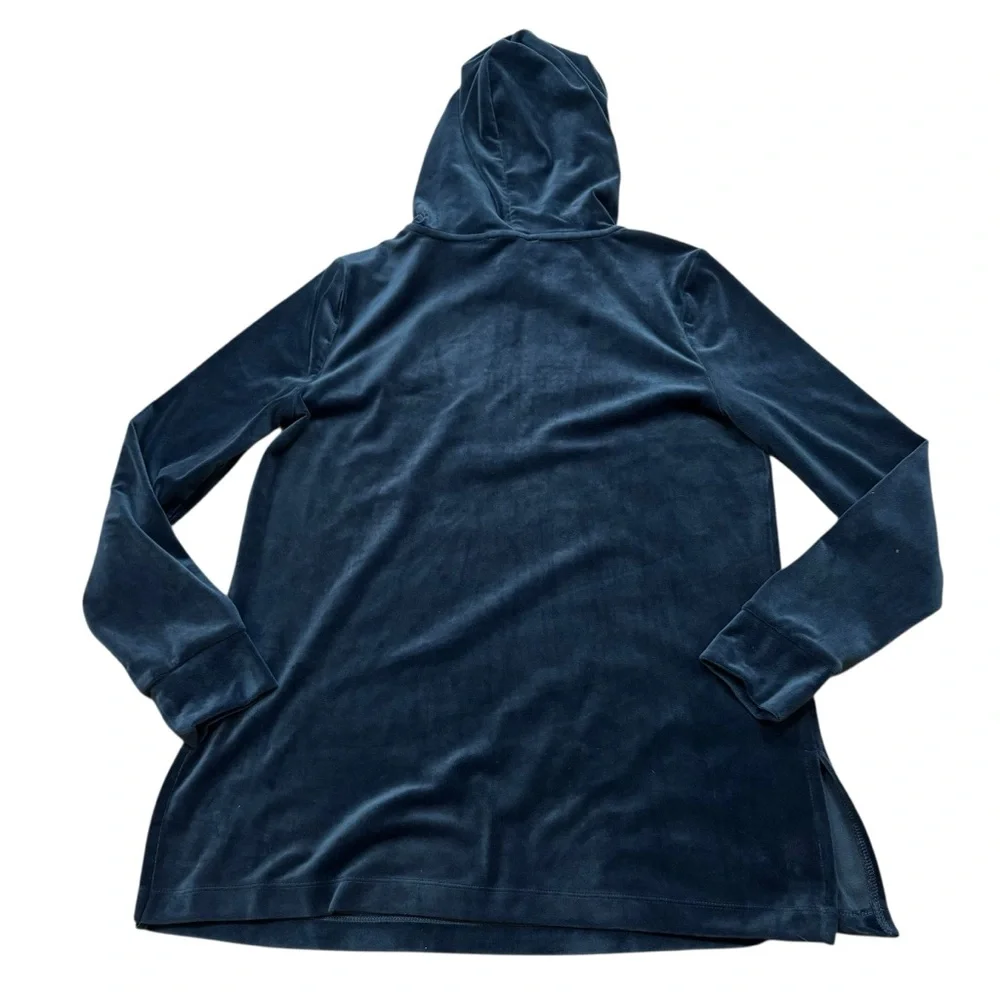 Ladies Cable & Gauge Women's Quarter Zip Hoodie And Pant Velour Matching Set Med